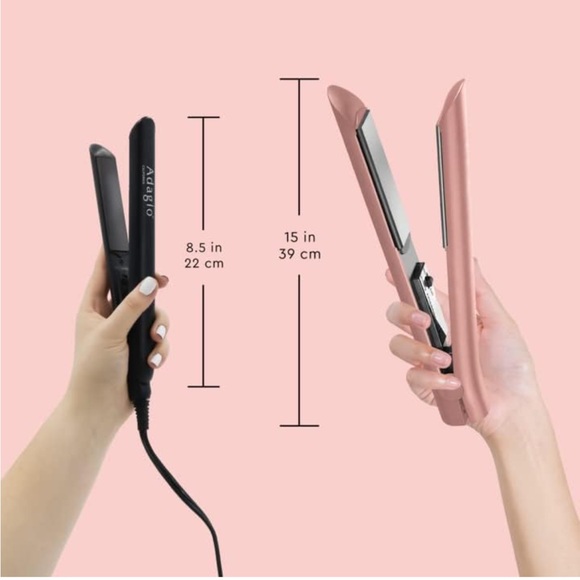 Adagio Not So Mini Ceramic Flat Iron Ceramic Hair Straightener - Travel Size - Picture 6 of 7